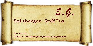 Salzberger Gréta névjegykártya